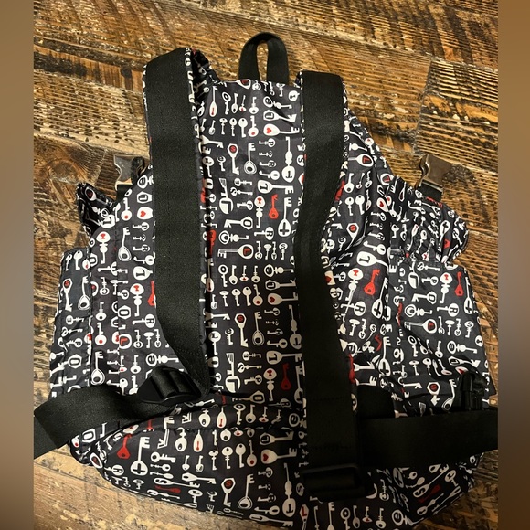 Le Sportsac Backpack Key Print Red, White & Black 17x17” main image 6